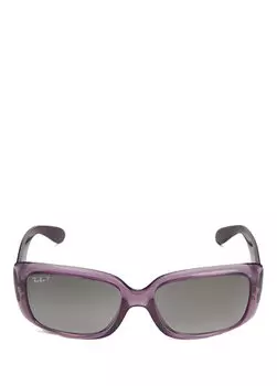 Светло-фиолетовые женские солнцезащитные очки прямоугольной формы Ray-Ban