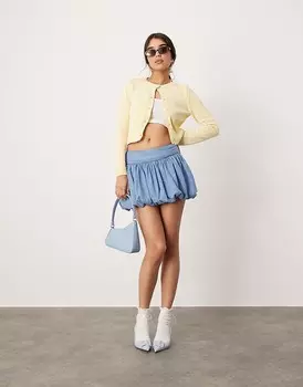 Светло-голубая джинсовая пышная юбка ASOS DESIGN