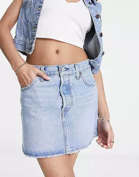Светло-голубая юбка Levi's Icon