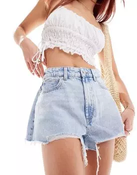 Светло-голубые джинсовые шорты ASOS DESIGN