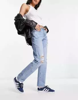 Светло-голубые джинсы Levi's 501 с мини-талией