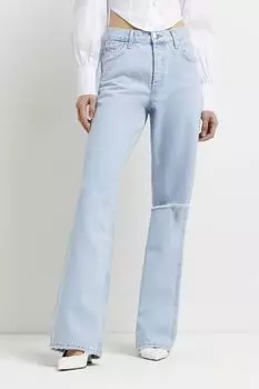 Светло-Голубые джинсы «папа» River Island, синий