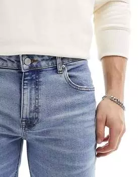 Светло-голубые джинсы скинни ASOS