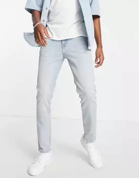 Светло-голубые джинсы скинни "American classic" ASOS DESIGN Cone Mill Denim