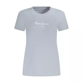 Светло-голубые хлопковые топы и футболки Pepe Jeans