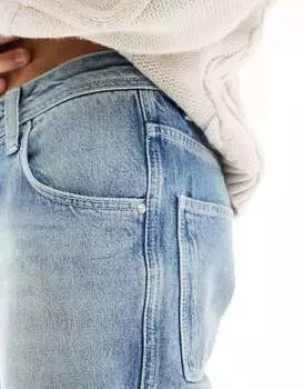 Светло-голубые классические жесткие джинсы ASOS