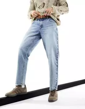 Светло-голубые классические жесткие джинсы ASOS DESIGN