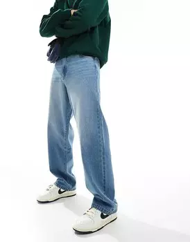 Светло-голубые широкие джинсы ADPT