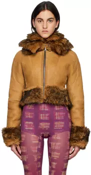 Светло-коричневая дубленка Neo Joan KNWLS