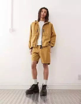 Светло-коричневая координированная куртка с капюшоном Gramicci sonora