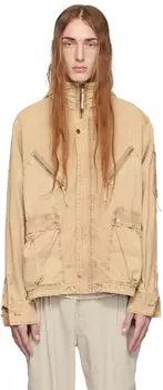 Светло-коричневая куртка в стиле милитари Hyein Seo
