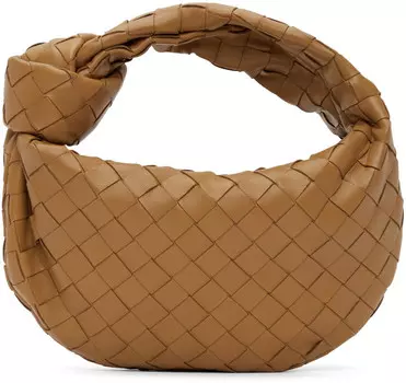 Светло-коричневая мини-сумка Jodie Bottega Veneta