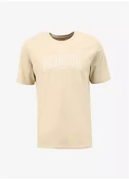 Светло-коричневая мужская футболка с круглым вырезом JPRBLUMALIK SS TEE CREW NECK FST Jack & Jones, легкий коричневый