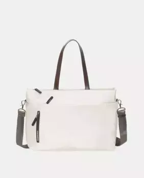 Светло-коричневая сумка через плечо для покупок из ПК Mandarina Duck, бежевый