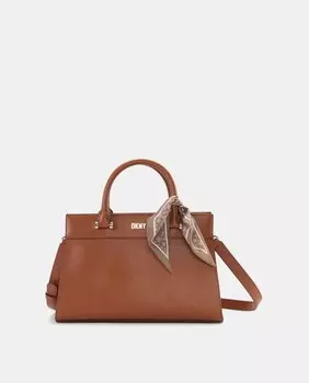 Светло-коричневая сумочка Ava с декоративным шарфом DKNY, светло-коричневый