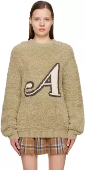 Светло-коричневая толстовка с буквой «А» Awake NY