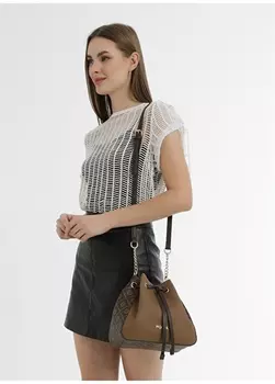 Светло-коричневая женская сумка через плечо Fossil