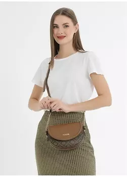 Светло-коричневая женская сумка через плечо Fossil