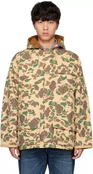 Светло-коричневое охотничье пальто BEAMS PLUS