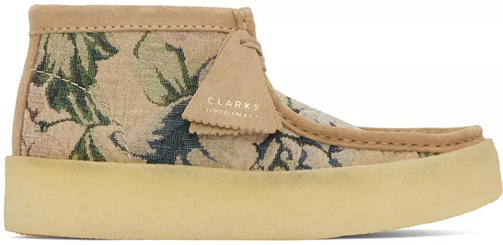 Светло-коричневые ботинки дезерты Wallabee Cup Clarks Originals