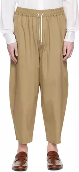 Светло-коричневые брюки 7/8 с кулиской Emporio Armani