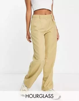 Светло-коричневые брюки свободного кроя для мальчика ASOS Hourglass на каждый день