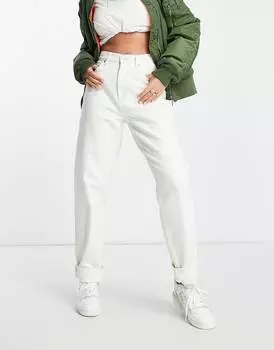 Светло-коричневые джинсы с завышенной талией ASOS DESIGN