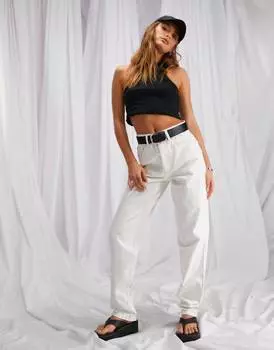 Светло-коричневые джинсы с завышенной талией ASOS DESIGN 'slouchy'