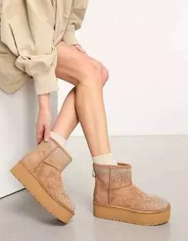 Светло-коричневые короткие ботинки со стразами Madden Girl Ease-HR