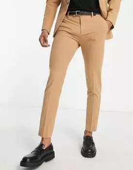 Светло-коричневые костюмные брюки скинни River Island