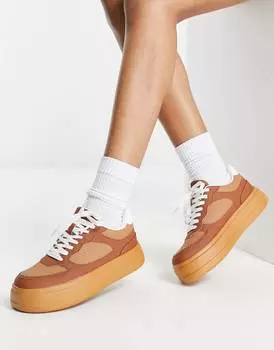 Светло-коричневые массивные кроссовки ASOS DESIGN Dion