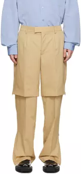 Светло-коричневые многослойные брюки VTMNTS