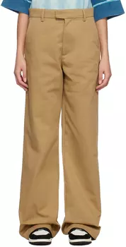 Светло-коричневые рабочие брюки свободного кроя AMIRI