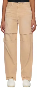 Светло-коричневые широкие джинсовые брюки We11done