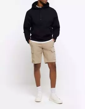 Светло-коричневые шорты карго стандартного кроя River Island - средний размер
