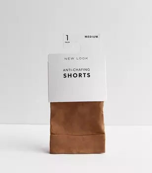 Светло-коричневые шорты с защитой от натирания плотностью 80 ден New Look, светло-коричневый