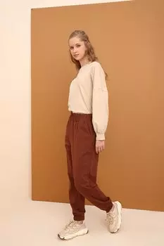 Светло-коричневые спортивные штаны-джоггеры ALL DAY
