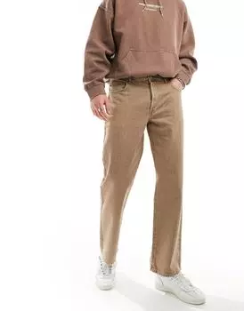 Светло-коричневые винтажные джинсы свободного кроя ONLY Fade