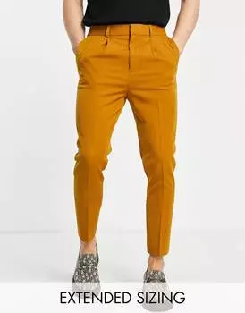 Светло-коричневые зауженные брюки ASOS DESIGN