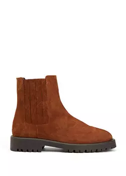 Светло-коричневые женские кожаные ботинки Divarese