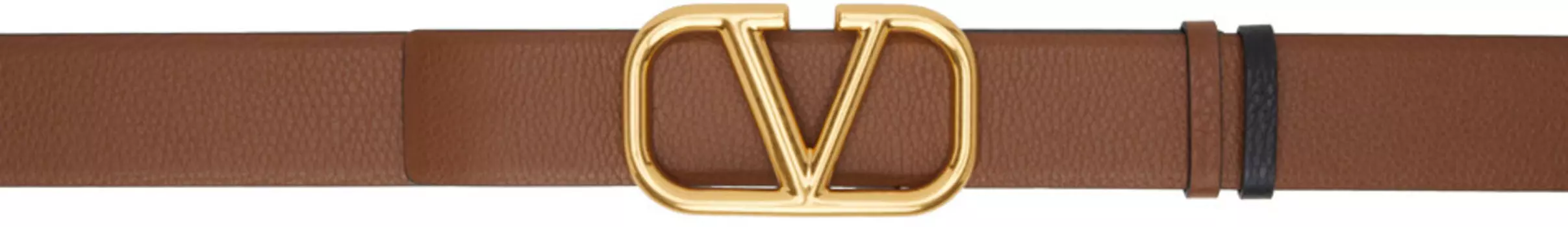 Светло-коричневый двусторонний ремень с логотипом VLogo Valentino Garavani