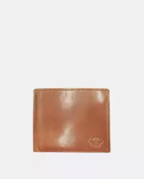Светло-коричневый кожаный кошелек с портмоне для монет Dockers