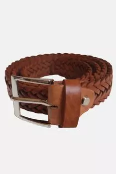 Светло-коричневый плетеный ремень Berber Leather, коричневый