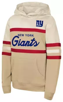 Светло-коричневый пуловер с капюшоном для главного тренера Mitchell & Ness Youth New York Giants