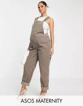 Светло-коричневый вельветовый комбинезон ASOS DESIGN Maternity original