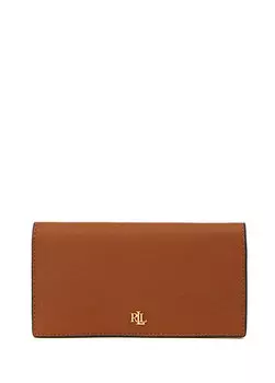Светло-коричневый женский кожаный кошелек Lauren Ralph Lauren