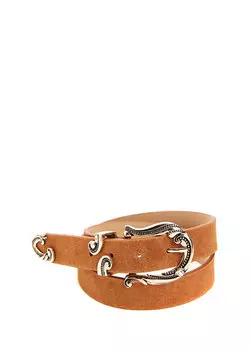 Светло-коричневый женский кожаный ремень Beymen