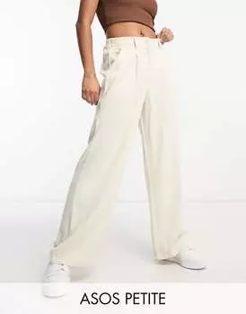 Светло-льняные брюки для папы ASOS Petite