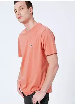 Светло-оранжевая мужская футболка обычного кроя с круглым вырезом и принтом X Kenan Doulu L60UFQUK_ Logo Lee, оранжевый