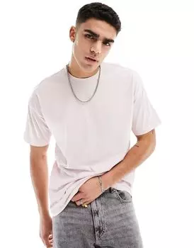 Светло-розовая футболка оверсайз New Look